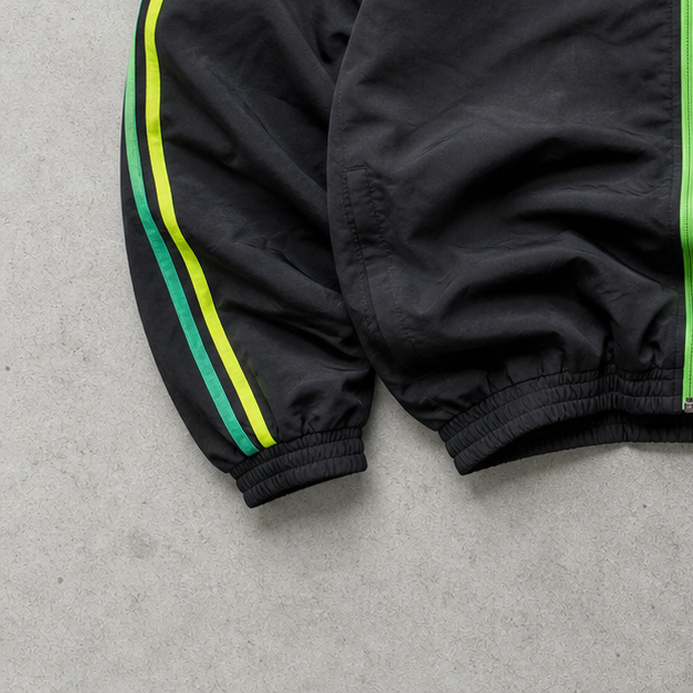 Adidas Jacket Schwarz, Grün Rare (L) Stitched Logo