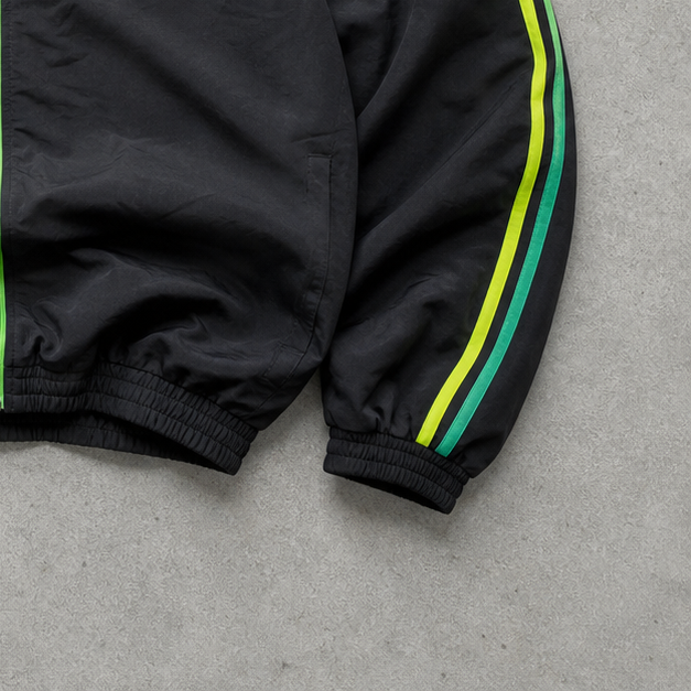 Adidas Jacket Schwarz, Grün Rare (L) Stitched Logo