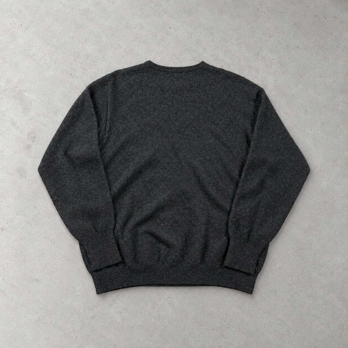 Ralph Lauren Crewneck Sweater Grau Rare (L) Stitched Logo