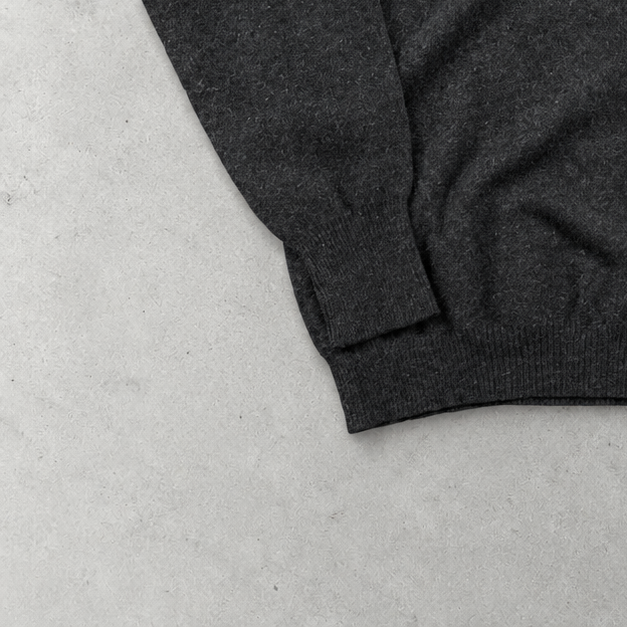Ralph Lauren Crewneck Sweater Grau Rare (L) Stitched Logo