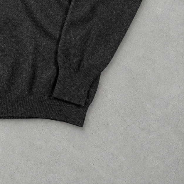 Ralph Lauren Crewneck Sweater Grau Rare (L) Stitched Logo