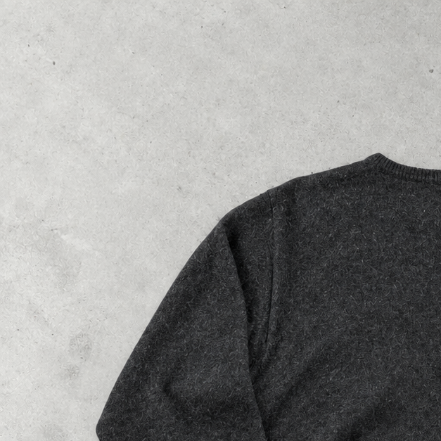 Ralph Lauren Crewneck Sweater Grau Rare (L) Stitched Logo