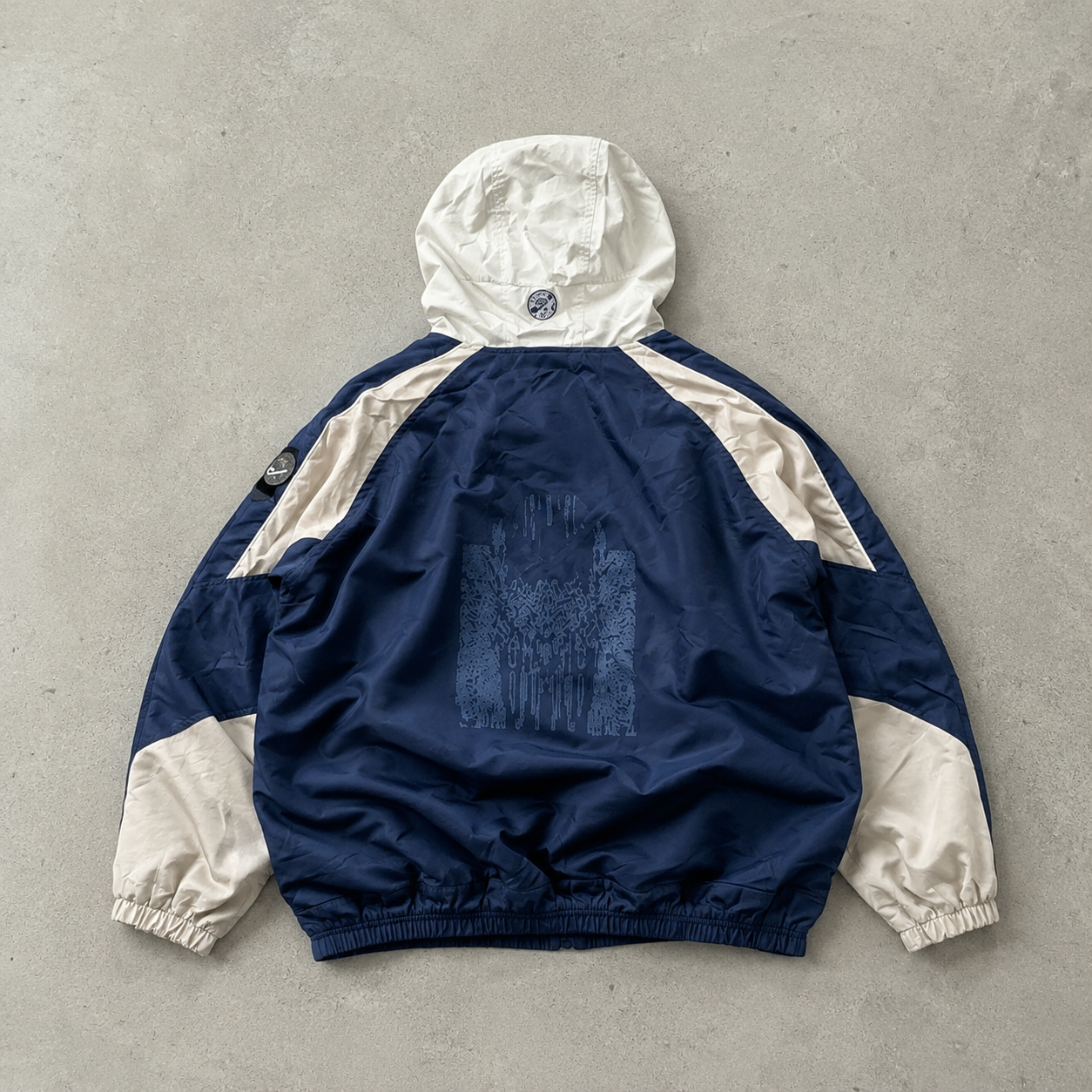 2019 Nike Windbreaker Marineblau, Creme Rare (XL) Stitched Logo