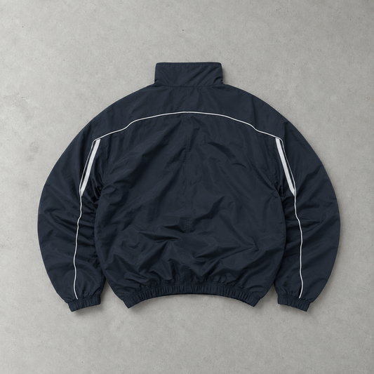 Veste vintage Adidas bleu marine rare (M) logo brodé