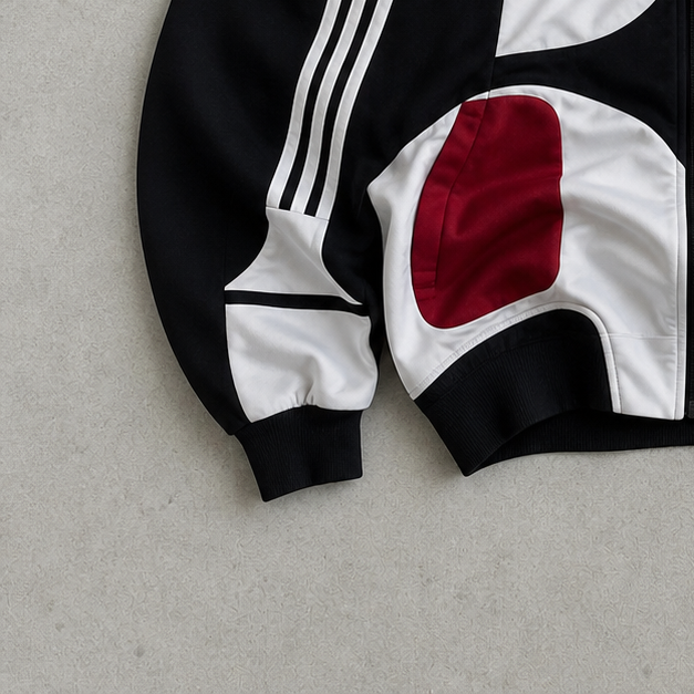 90s Adidas Track Pants Burgunderrot, Schwarz Limited (L) Stitched Logo