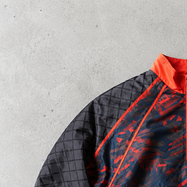90s Y2K Nike Track Jacket Grey, Orange Rare (Size S)