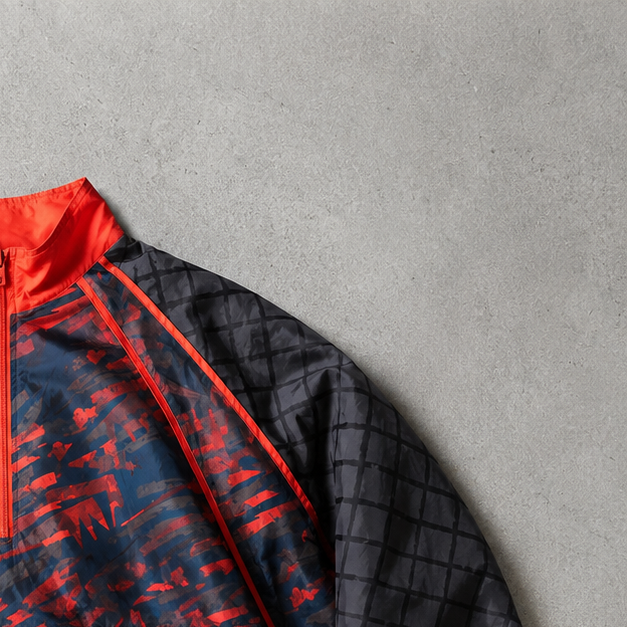 90s Y2K Nike Track Jacket Grey, Orange Rare (Size S)