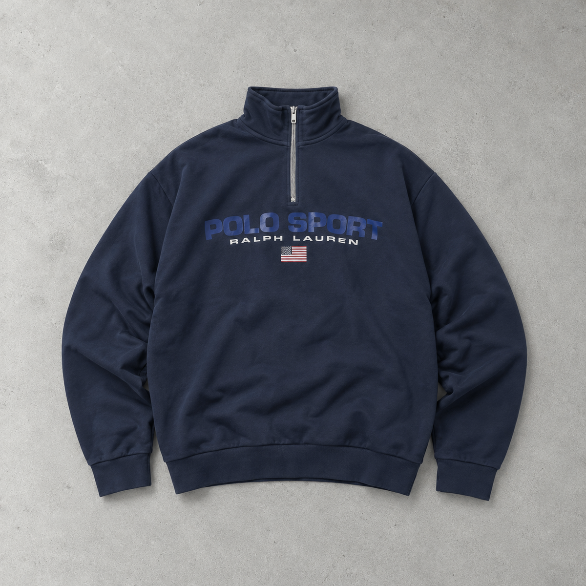 Ralph Lauren Half-Zip Sweater Marineblau Rare (XXL)