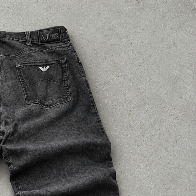 Armani Jeans Straight Leg Jeans Black Rare (W36 | DE 52)