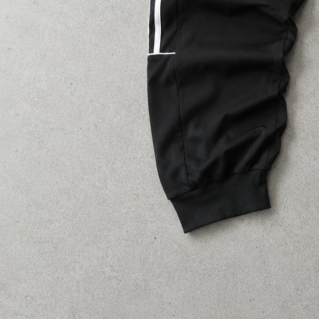 Y2K ADIDAS Rain Pants Black / White Rare (S)