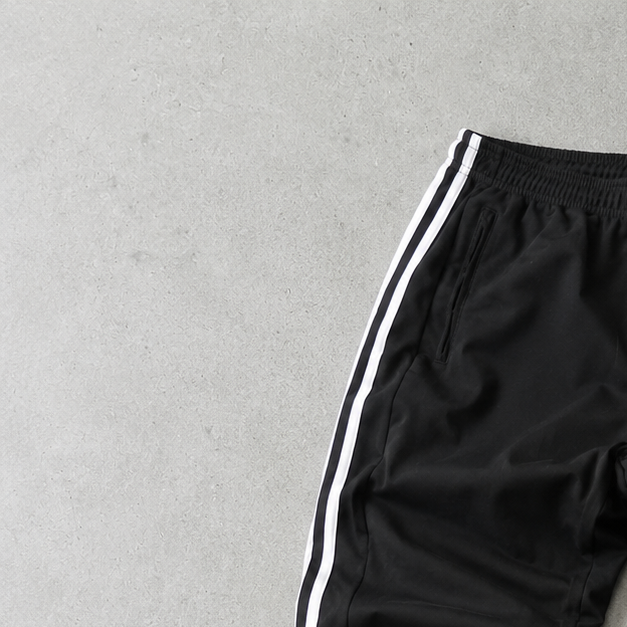 Y2K ADIDAS Rain Pants Black / White Rare (S)