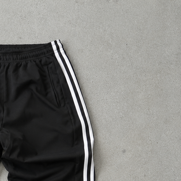 Y2K ADIDAS Rain Pants Black / White Rare (S)