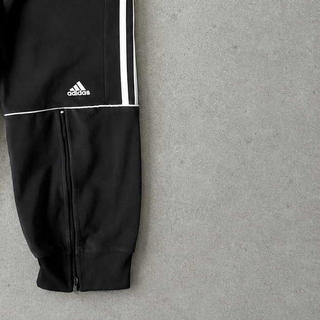 Y2K ADIDAS Rain Pants Black / White Rare (S)