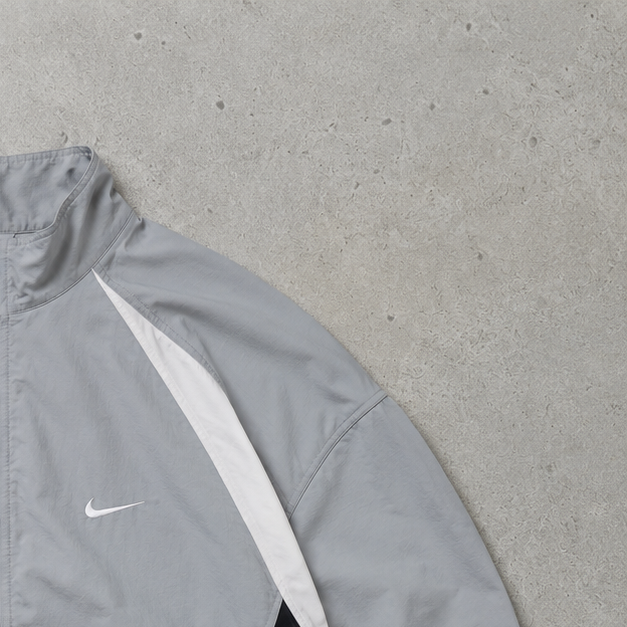 Vintage Nike Track Jacket Grey, Black Rare (L)