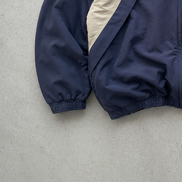 PSG 90s Y2K Nike Track Jacket Marineblau, Beige Limited (M)