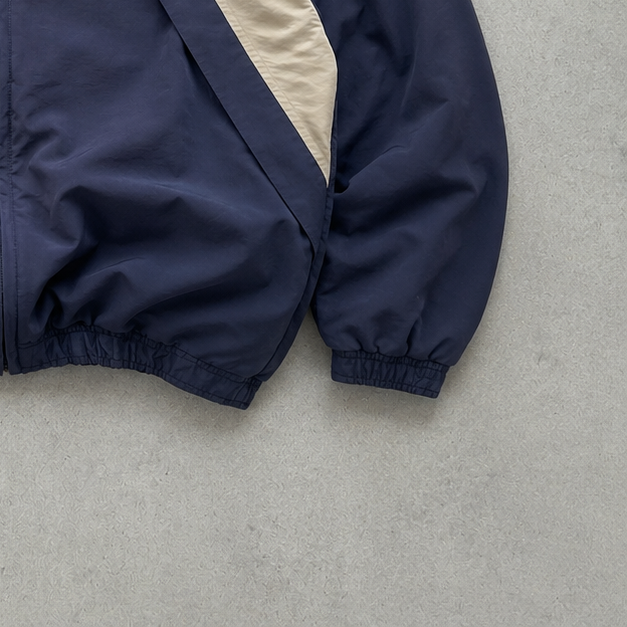 PSG 90s Y2K Nike Track Jacket Marineblau, Beige Limited (M)