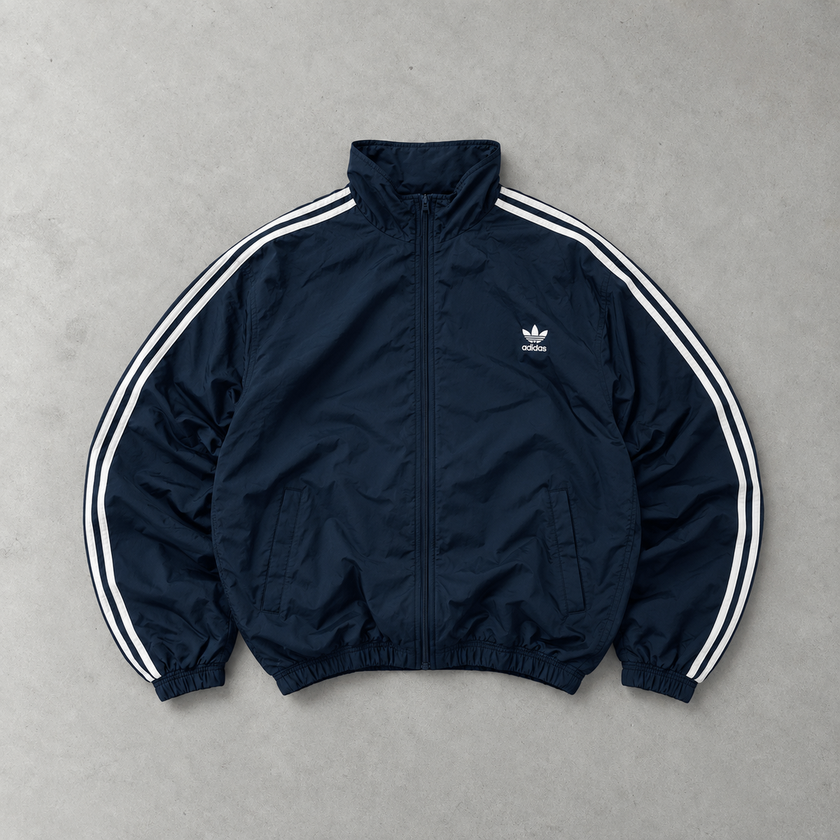 Veste de survêtement Adidas bleu marine rare (M)