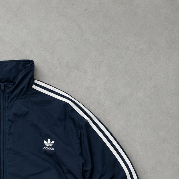 Veste de survêtement Adidas bleu marine rare (M)