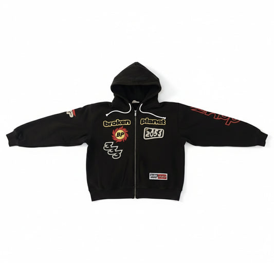 Broken Planet Black/Brown Zip Hoodie (M)