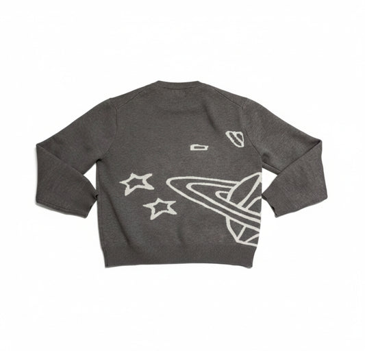 Broken Planet Grey/White Sweater (M)